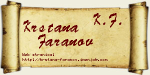 Krstana Faranov vizit kartica
